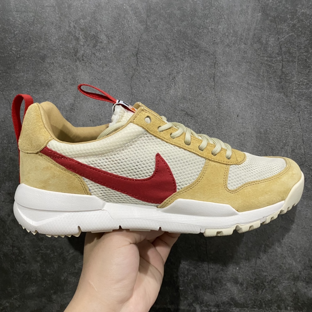 350 【渠道版】Tom Sachs x Nike Craft Mars Yard 2.0 联名宇航员慢跑鞋 复古做旧黄红勾 AA2261-100