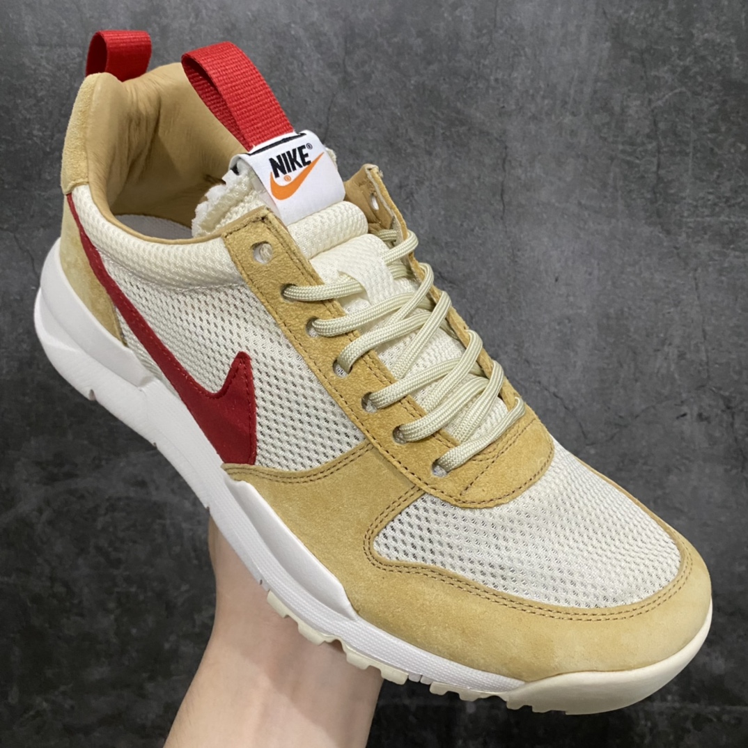 350 【渠道版】Tom Sachs x Nike Craft Mars Yard 2.0 联名宇航员慢跑鞋 复古做旧黄红勾 AA2261-100