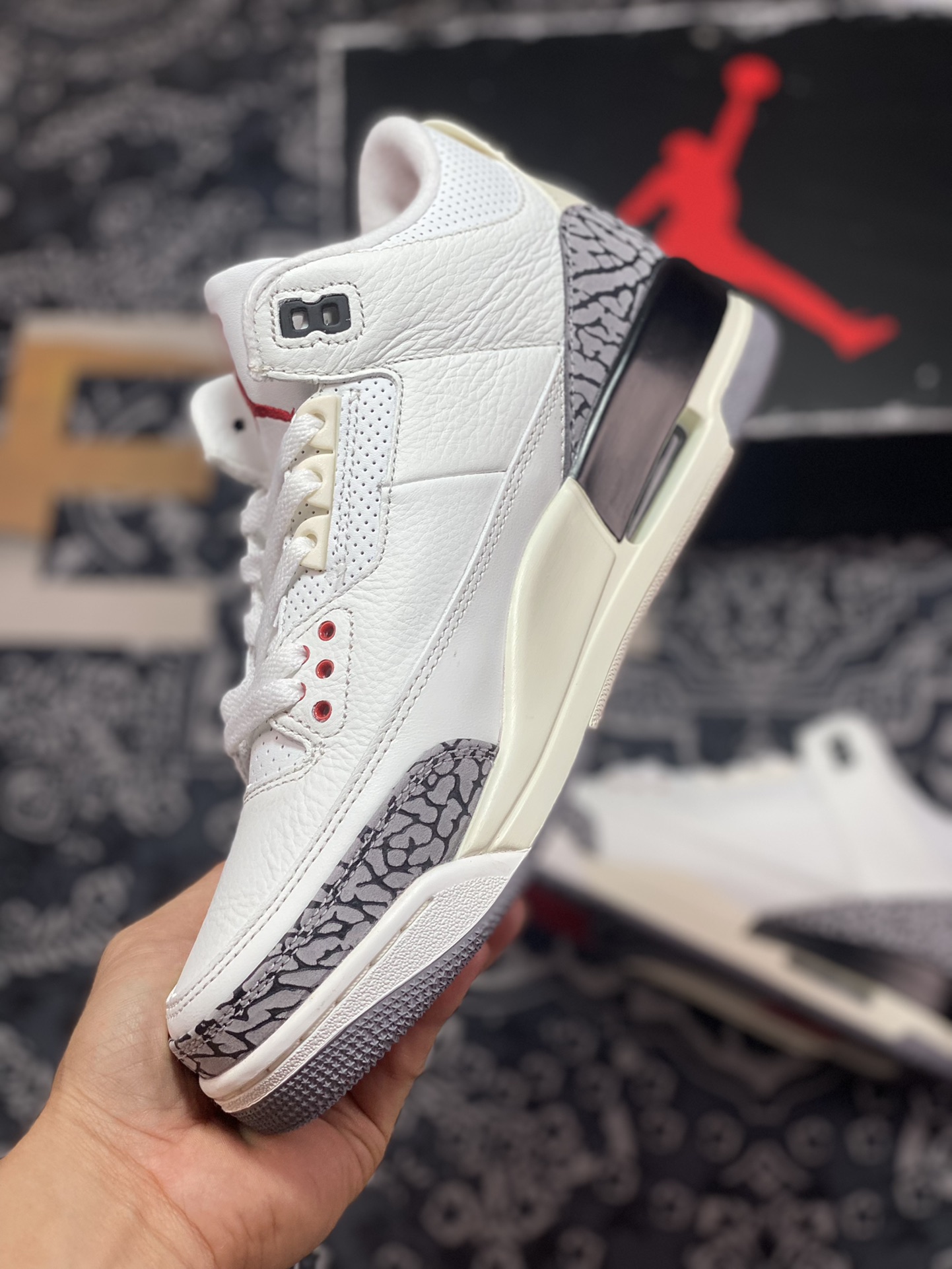 500 优选 Air Jordan 3 ” White Cement Reimagined ” AJ3乔3篮球鞋 DN3707-100