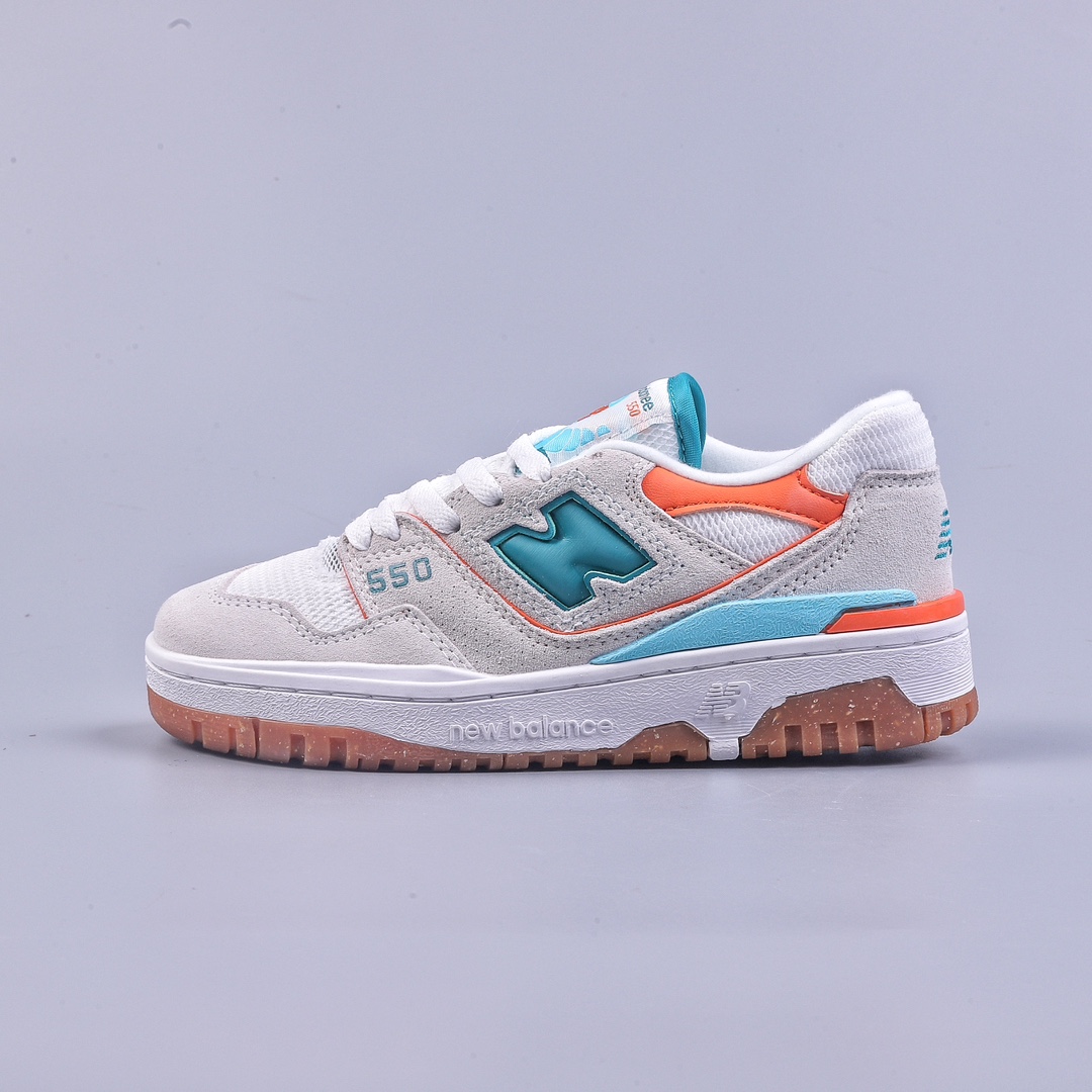 190 5A New Balance BB550系列 新平衡皮面中性休闲跑鞋 BBW550DA