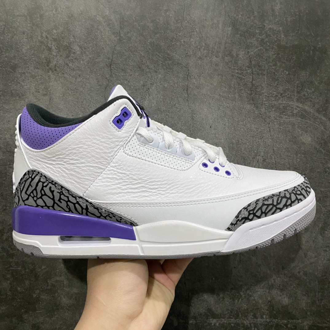 450 【X版】Air Jordan AJ3 Retro 白紫 CT8532-105