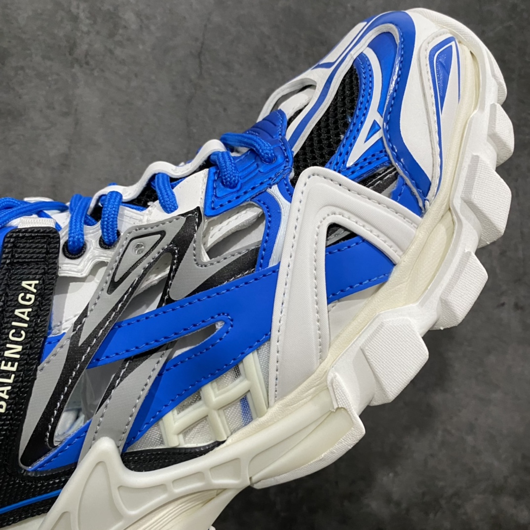 580 【i8纯原】BALENCIAGA Track 2.0 巴黎世家四代复古老爹鞋 白蓝黑