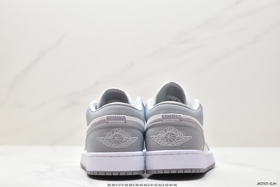 160 Nike Air Jordan 1 Retro Low SE”Light Steel Grey”AJ1乔丹一代低帮篮球鞋“帆布烟灰白刺绣”DV0426-012