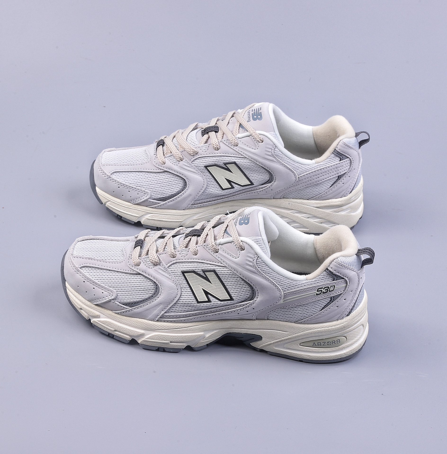 240 DT New Balance NB530系列 皮质做旧 复古休闲慢跑鞋 MR530DG