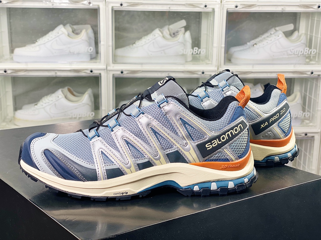 320 萨洛蒙/Salomon XA Pro 3D GTX”Quarry/Sand/Blue”XA专业型系列跑步鞋“深灰蓝银”472456