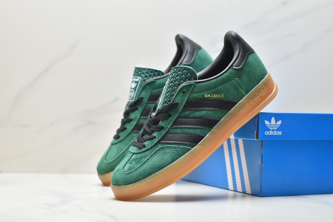 150 Adidas Originals Gazelle Indoor 三叶草复古休闲防滑耐磨低帮板鞋 IG9978