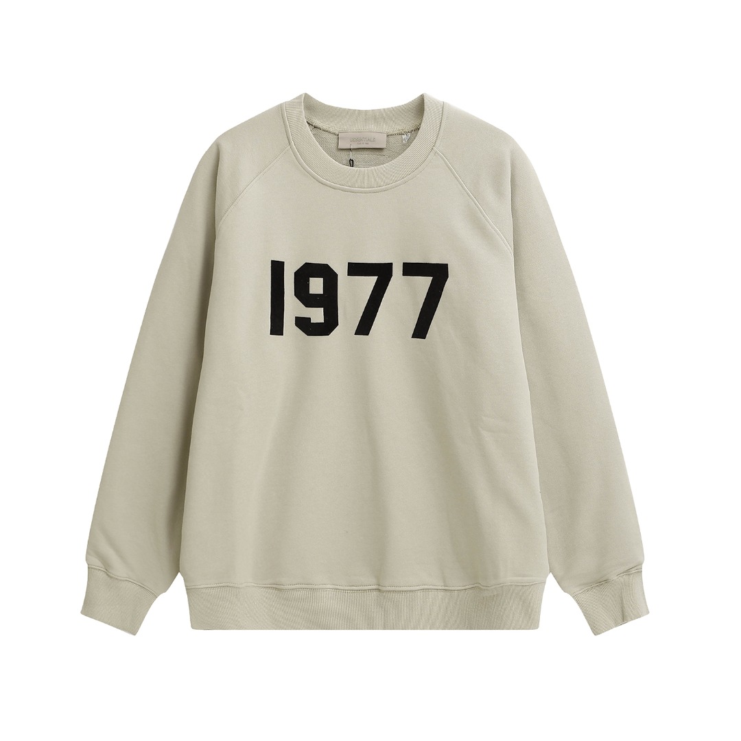 150 FEAR OF GOD GOD fog 2022秋冬 新款 复线ESSENTIALS 胸前字母植绒1977圆领卫衣