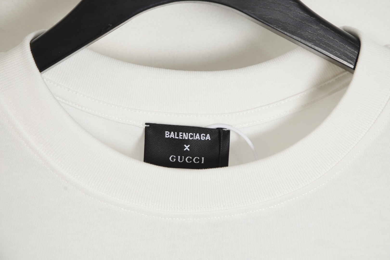 180 GucciBalenciaga 古驰巴黎世家 胸前刺绣短袖32支精梳棉针织棉布