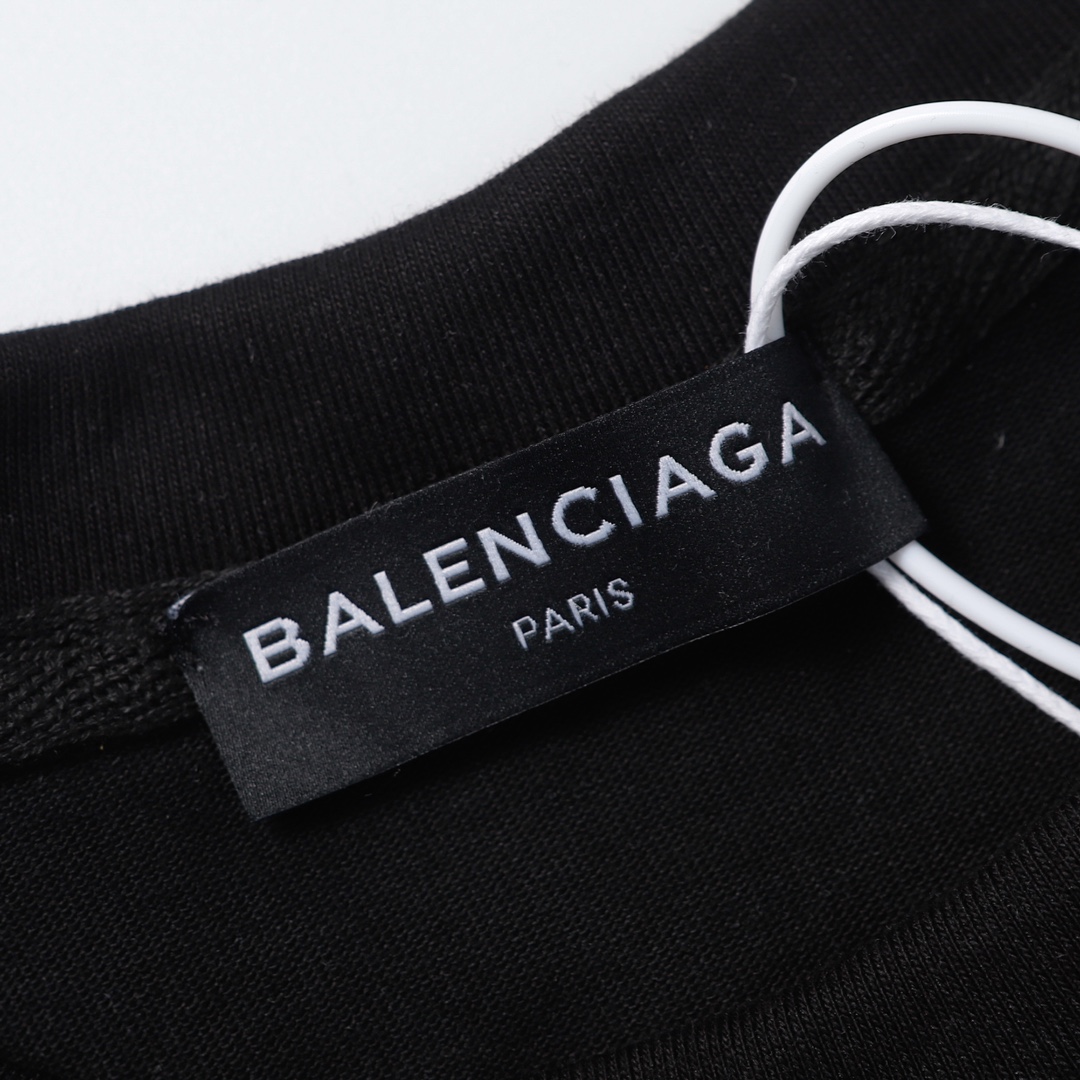 180 高版本BALENCIAGA 巴黎世家双B刺绣短袖