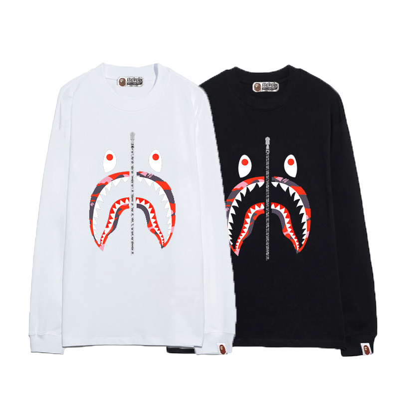 P70


款号B1311 BAPE Color Camo Shark / Red 红迷彩鲨鱼拉链纯棉男女同款长袖T恤 S-XL