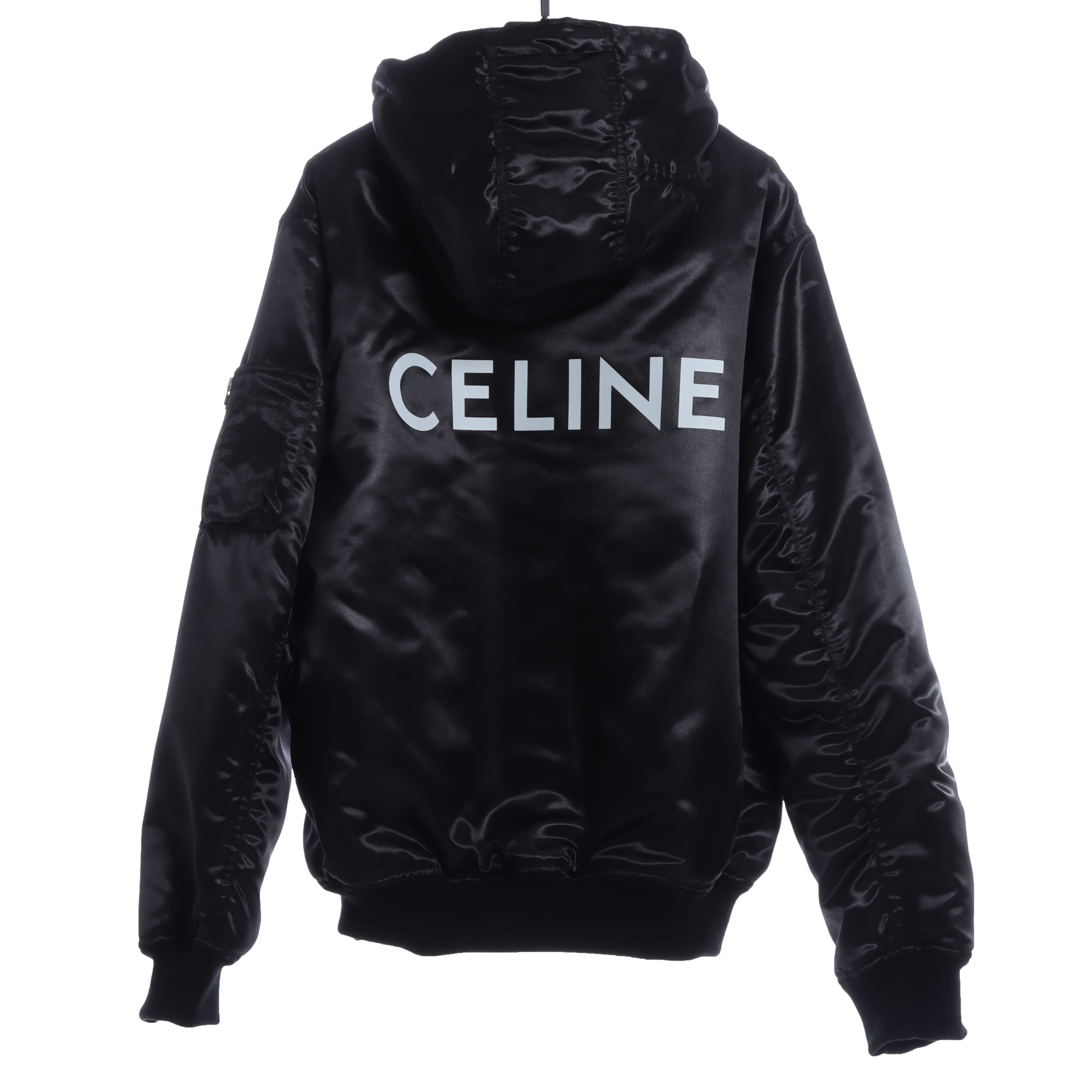 P450 CELINE赛琳娜CE 22FW 缎面锦纶飞行员夹克棉服外套