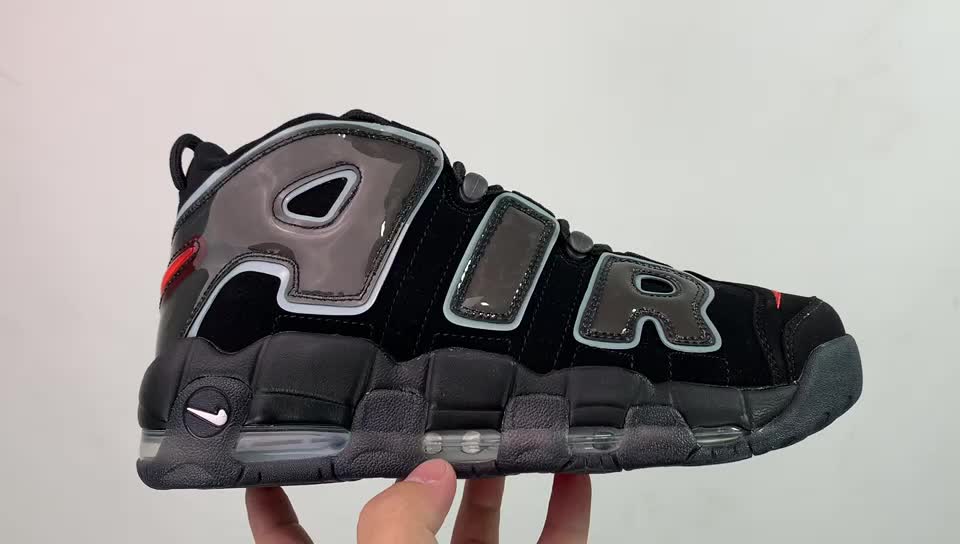 [Air Force Series]AirMoreUptempo leather canopy black and blue tear paperVi