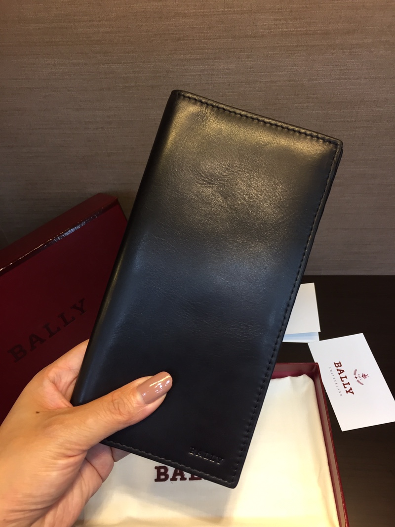 [Bally Wallets]Classic high-quality cowhide two-fold long model 100% counter g