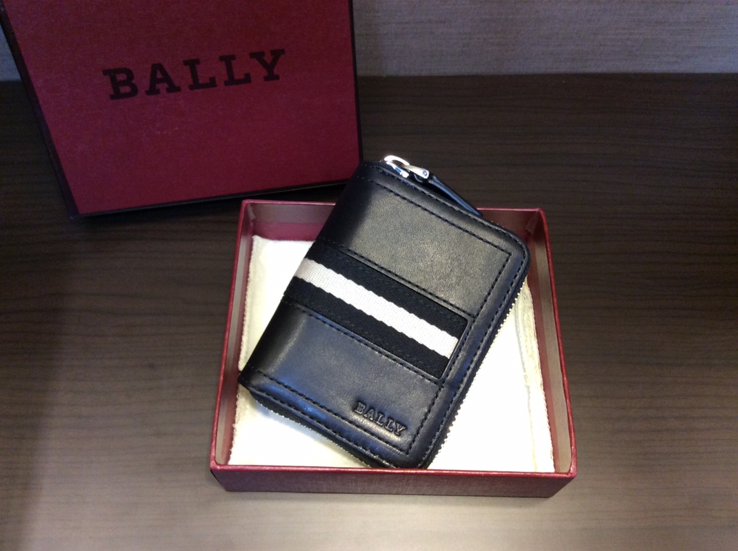 [Bally Wallets]Card holder counter genuine leather size 10 8