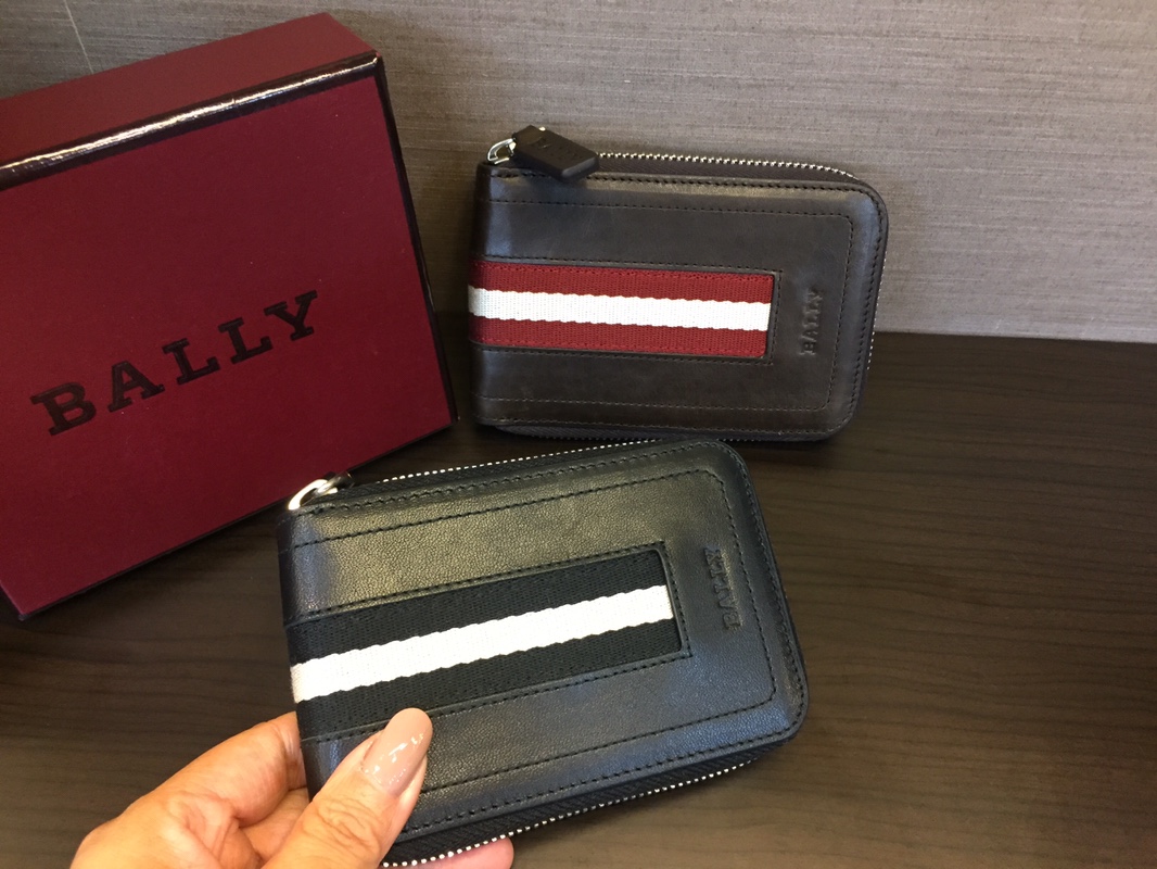 [Bally Wallets]Key case counter genuine leather size 12 8 black