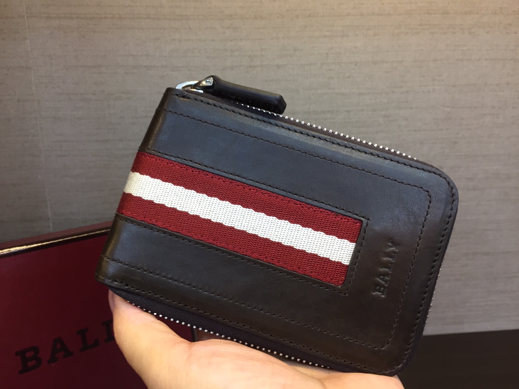 [Bally Wallets]Key case counter genuine leather size 12 8 brown