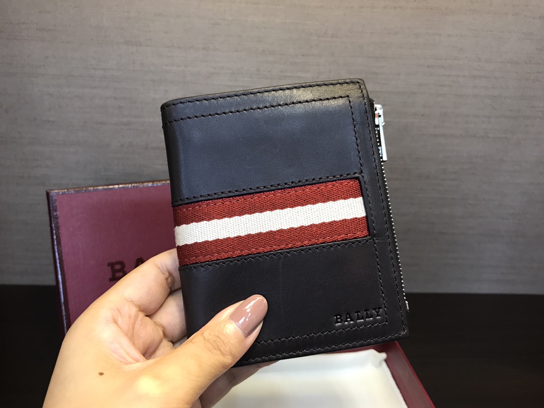 [Bally Wallets]Simple Multifunctional Wallet Photo Holder Card slot Change pos