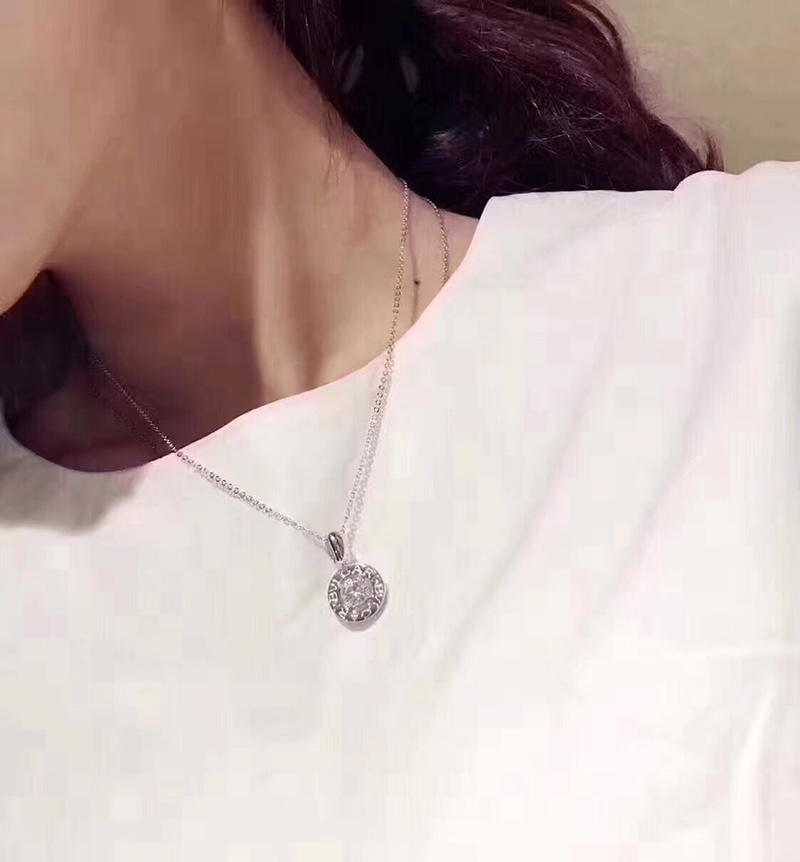 Bvlgari 新款 ‼ 版本 宝格丽字母圆钻 四爪 钻石项链 系列 市面所有版本 刻字 龙虾扣Bv刻字 超牛电镀