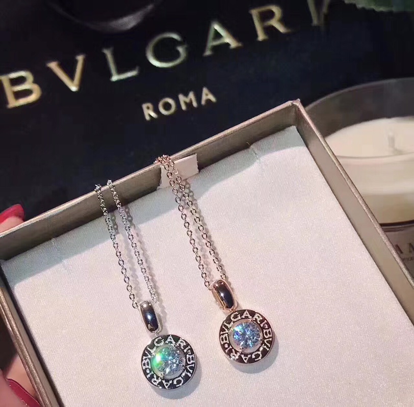 Bvlgari 新款 ‼ 版本 宝格丽字母圆钻 四爪 钻石项链 系列 市面所有版本 刻字 龙虾扣Bv刻字 超牛电镀