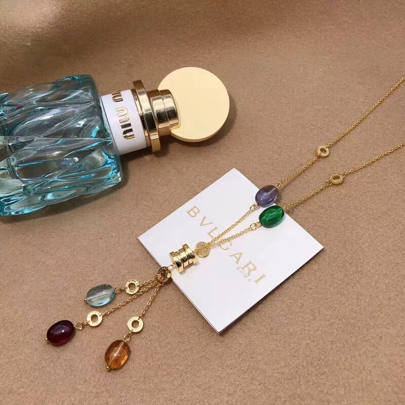 Bvlgari 宝格丽彩宝项链 超美 亚金材质 宝石为天然橄榄石 0037010