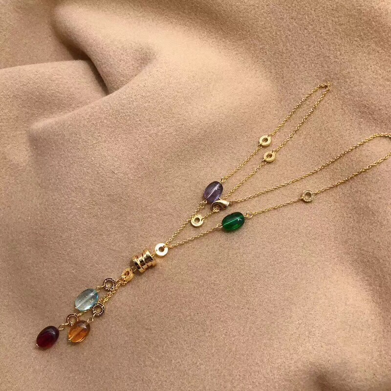 Bvlgari 宝格丽彩宝项链 超美 亚金材质 宝石为天然橄榄石 0037010