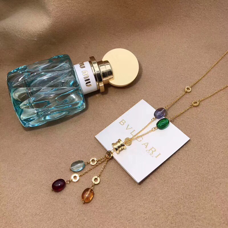 Bvlgari 宝格丽彩宝项链 超美 亚金材质 宝石为天然橄榄石 0037010