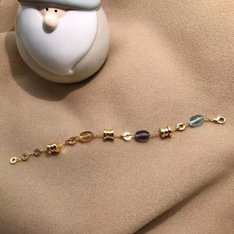 Bvlgari 宝格丽彩宝手链 超美 亚金材质 宝石为天然橄榄石 0039410