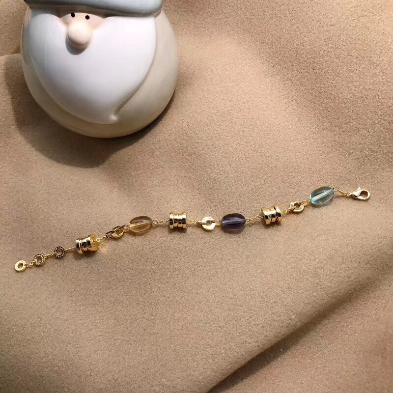 Bvlgari 宝格丽彩宝手链 超美 亚金材质 宝石为天然橄榄石 0039410