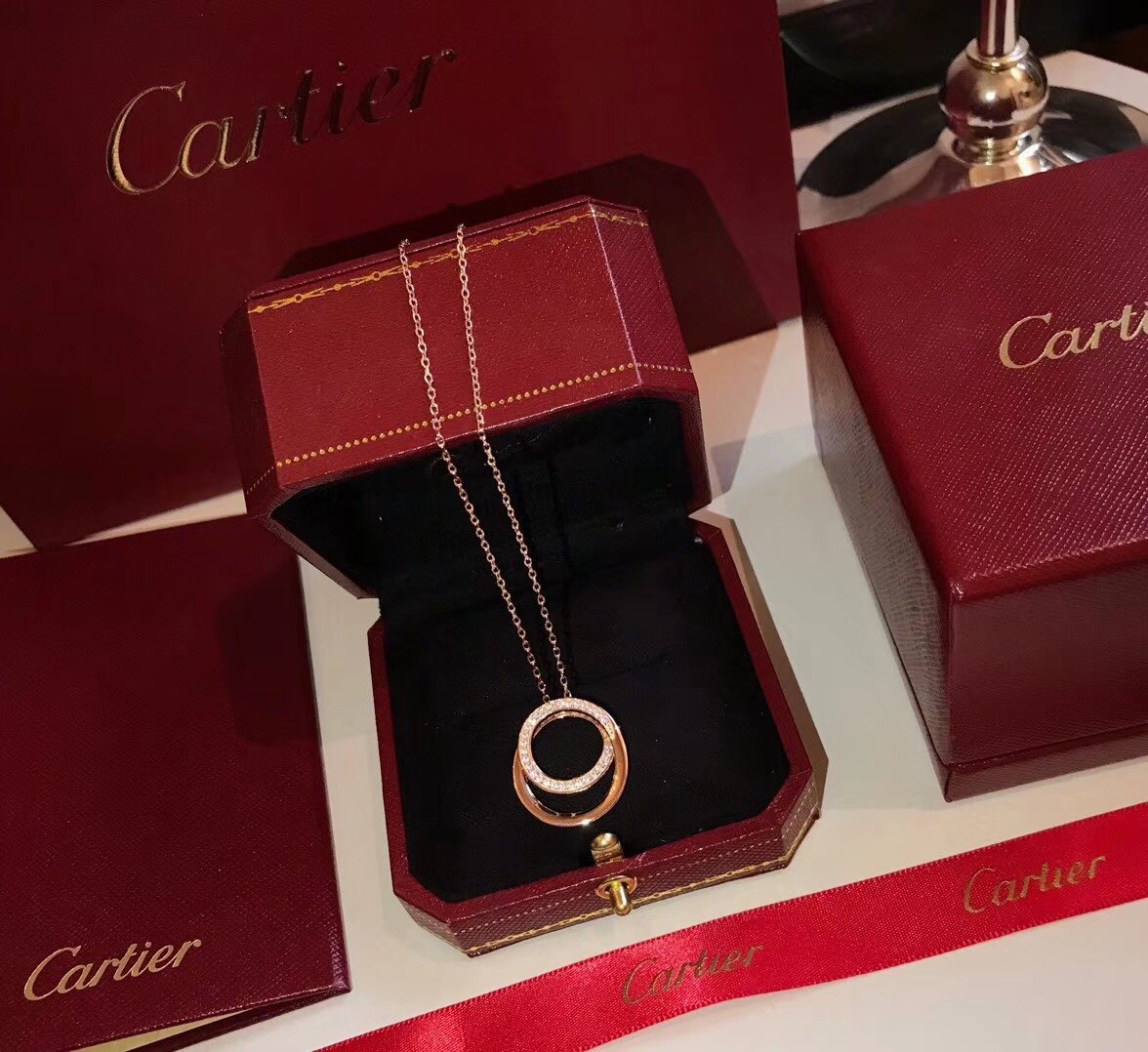 Cartier卡家新款交叉圆环双环奢