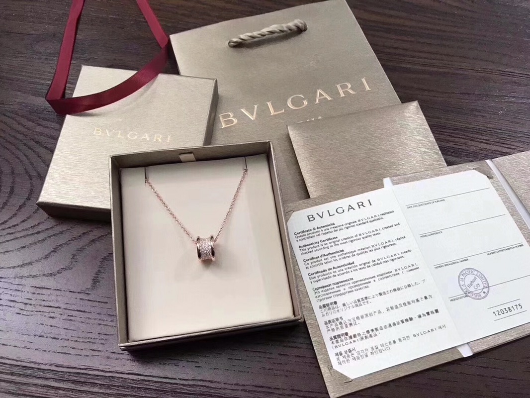 Bvlgari 宝格丽满钻小蛮腰大号、小号项链