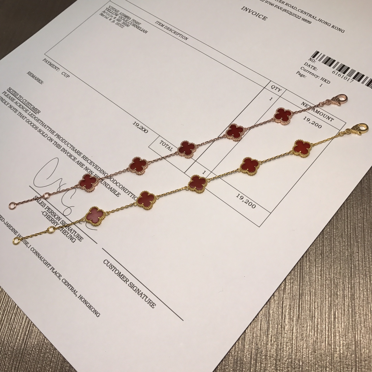 Van Cleef & Arpels VCAmini四叶草五花手链 0510710