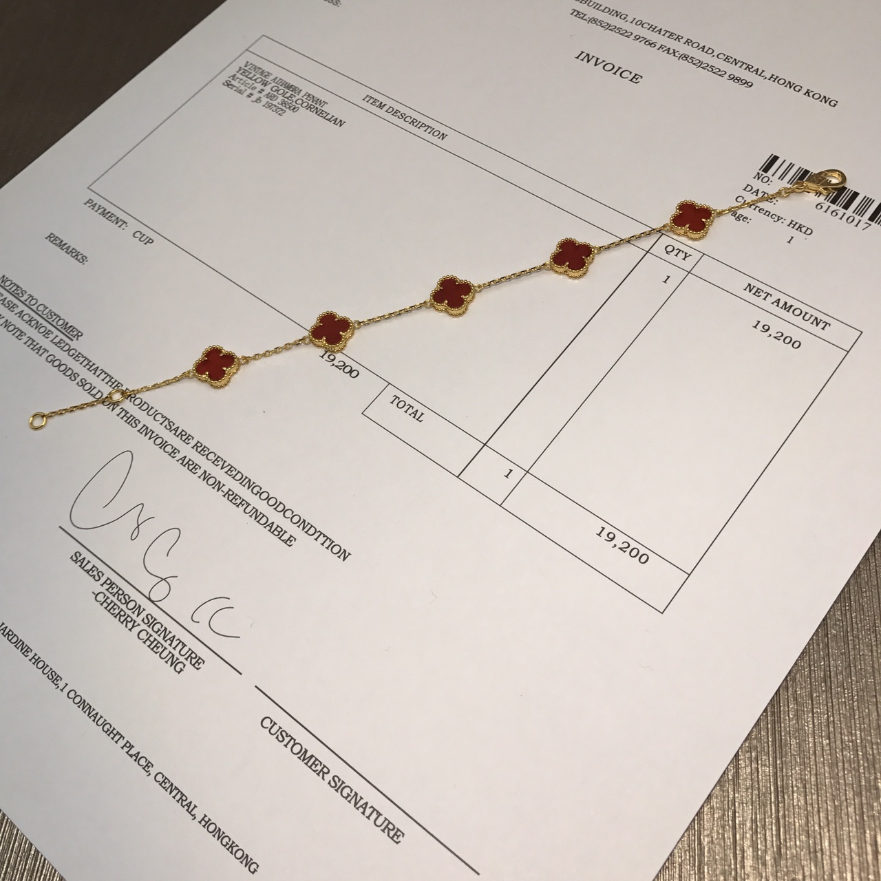 Van Cleef & Arpels VCAmini四叶草五花手链 0510710