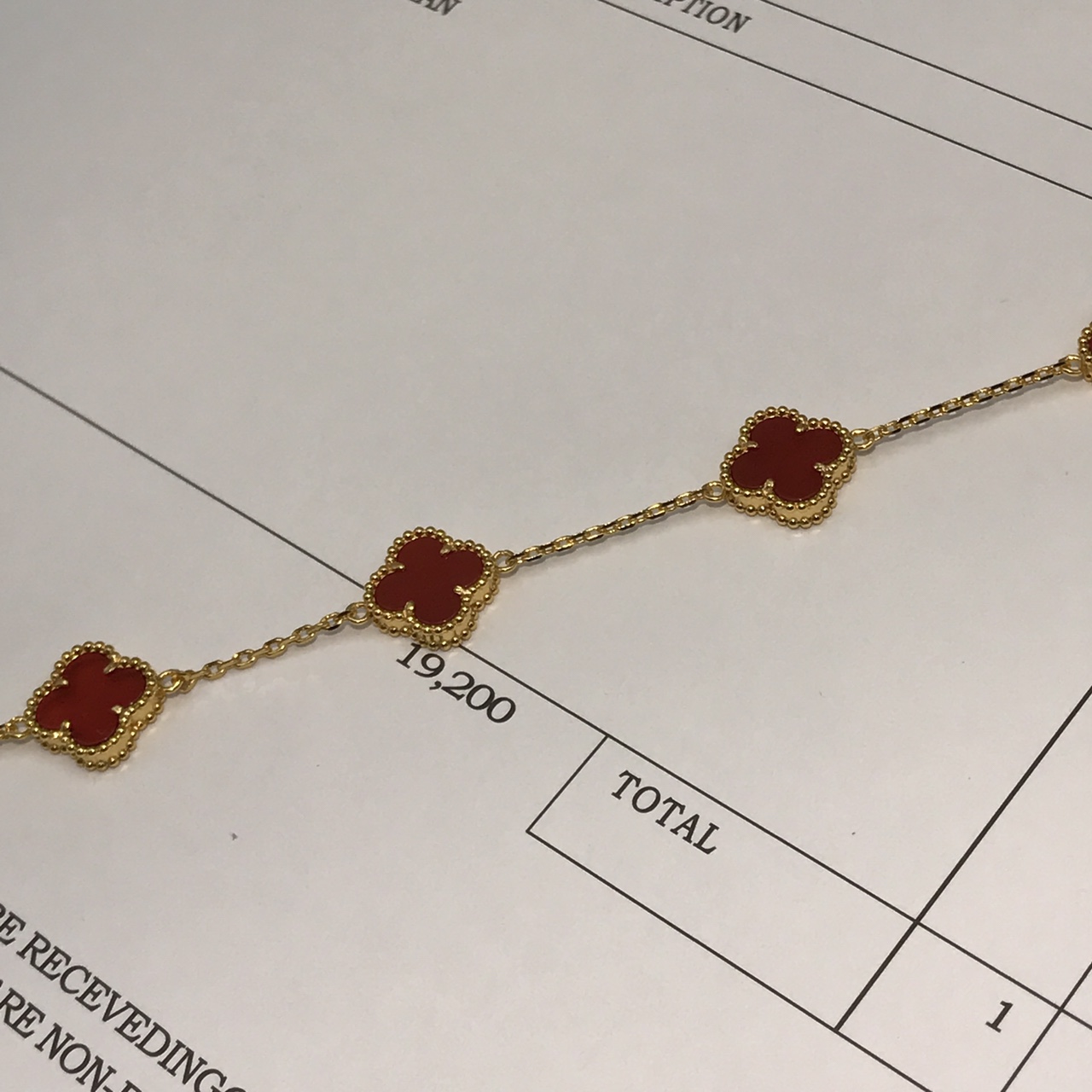 Van Cleef & Arpels VCAmini四叶草五花手链 0510710