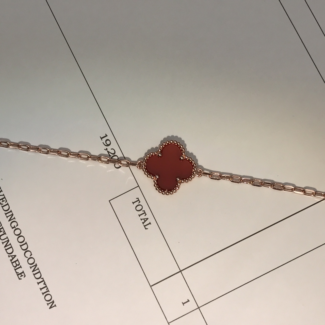 Van Cleef & Arpels VCA四叶草单花中号手链 0817106