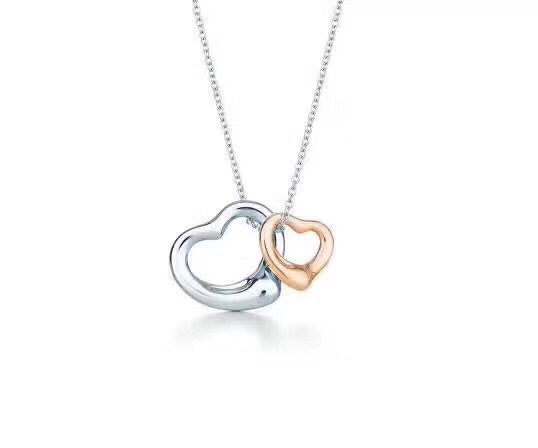 NO:104525,[Valentine's Day TFAN] Recommended Valentine's Day & New Year's Gift tiff@ny Double Love Necklace, meaning heart-to-heart connection. Two colors are optional and detachable. Three-wearing style. 925 silver allergy-proof, Tiffany necklace, tiffany, necklace.19860909【情人节T芙尼】推荐 情人节&新年礼物tiff@ny双爱心项链,寓意心连心 两色可选,可拆卸 三戴款 925通体银防过敏,蒂芙尼项链,tiffany,necklace,Jewelry