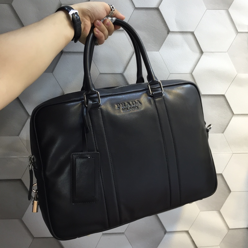 Prada Milano Heren Handtas van Kalfsleer - Stijlvol & Functioneel
