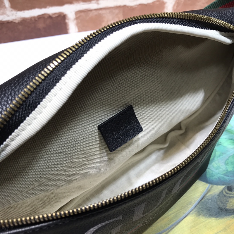 GUCCI古驰男士时尚印花皮革腰包493869