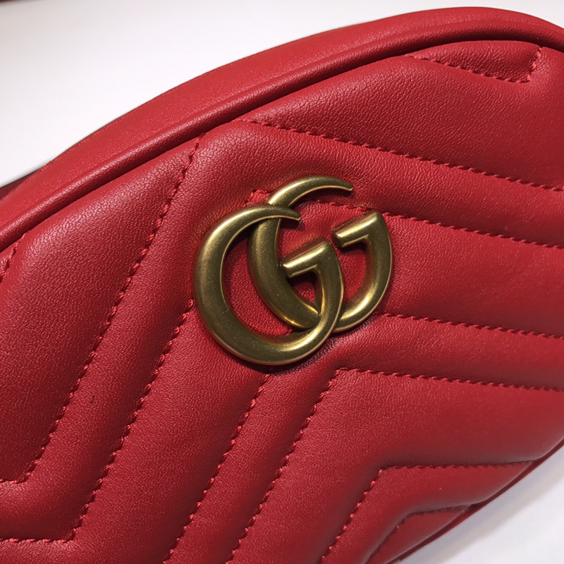 GUCCI古驰GG Marmont系列绗缝皮革腰包476434