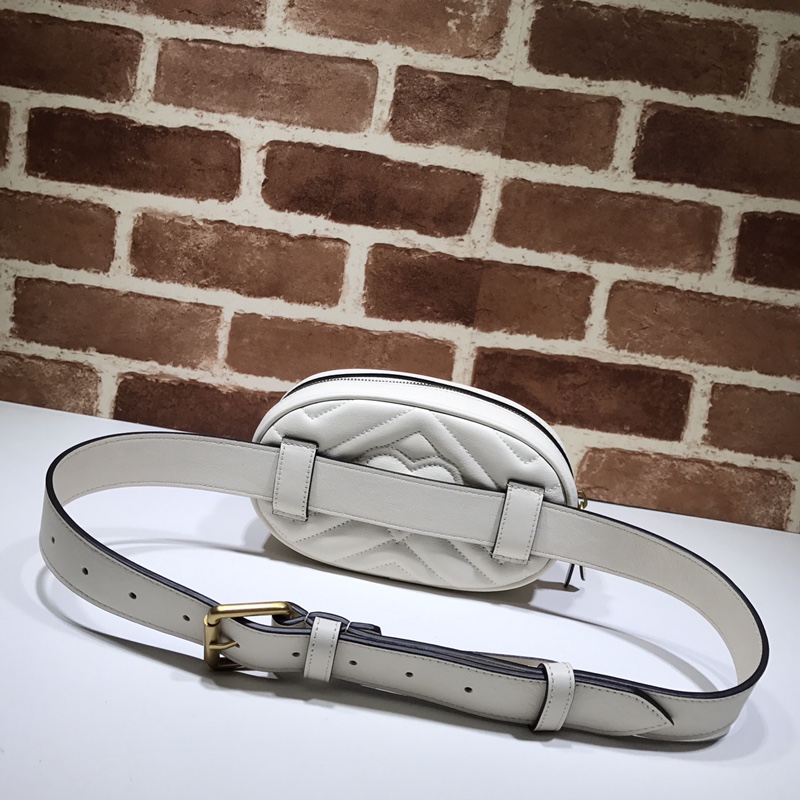 GUCCI古驰GG Marmont系列绗缝皮革腰包476434