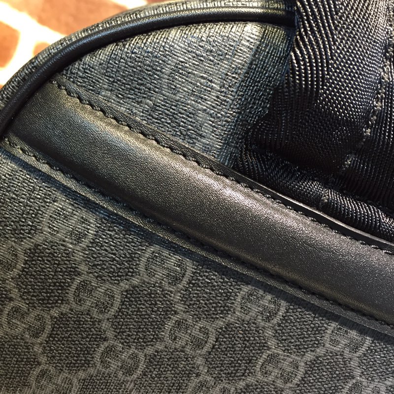 GUCCI古驰黑色帆布男士双肩背包322069