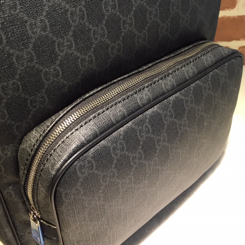 GUCCI古驰黑色帆布男士双肩背包322069