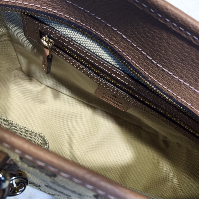 GUCCI古驰双G帆布皮革手提斜挎包353121