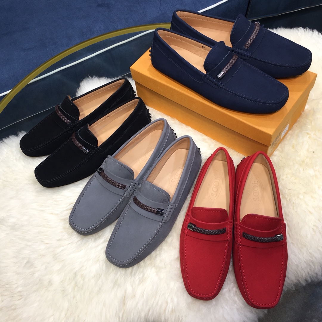 💪 Populaire producten in voorraad🔥⚡ High-end kwaliteit👊todds TODS-CONTRAST GEWIMT GORD LEDER MODEL-00840 High-end herten lederen stof Oorspronkelijke mal opening Perfecte schoen Laatst geïmporteerde toplaag Cowhide Inner Professional Pure Handmade Professional OEM Productie 💪 Algemene marktgoederen 🌺 Vier kleuren: Big Red/Dark Blue/Black/Gray-codenummer: 38-45 (standaardcode) met volledige verpakking voor Teller