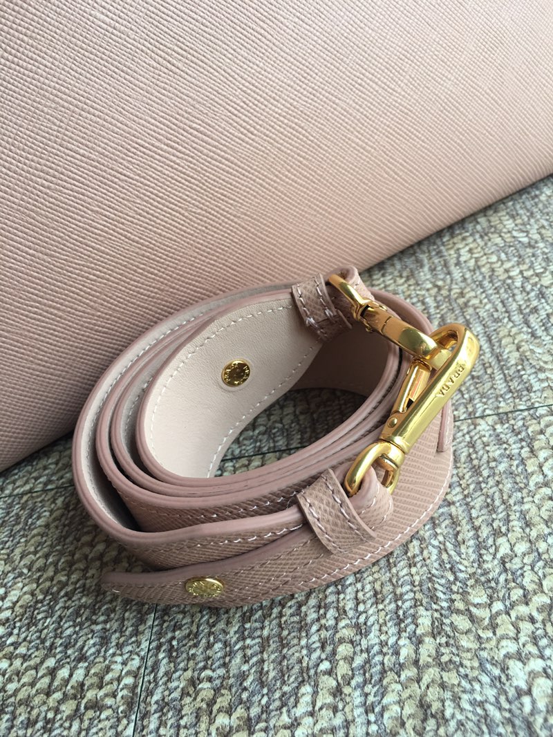 PRADA普拉达进口粗十字牛皮手提包1BA155