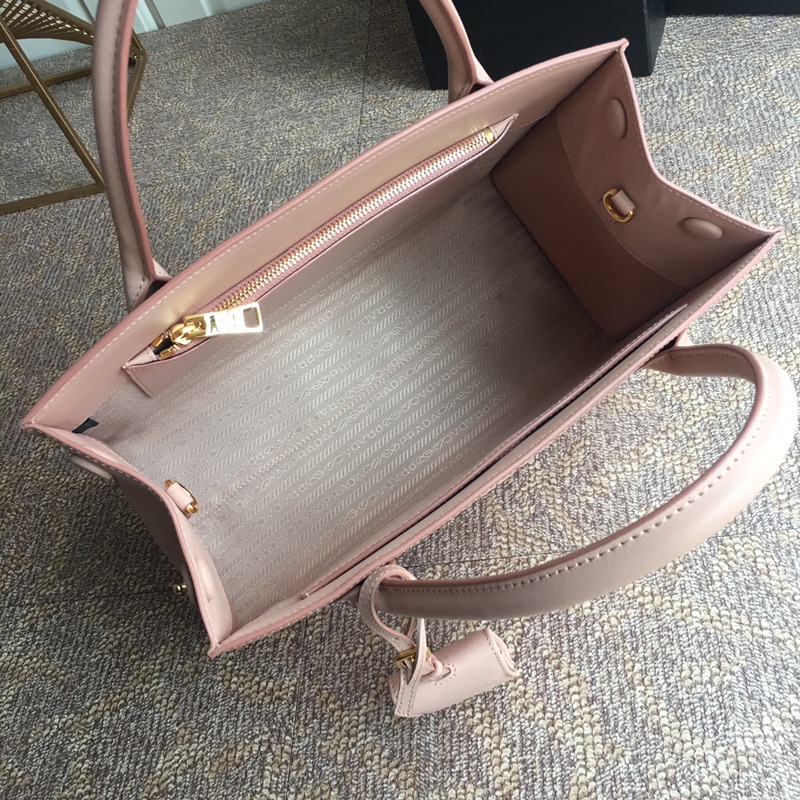 PRADA普拉达进口粗十字牛皮手提包1BA155