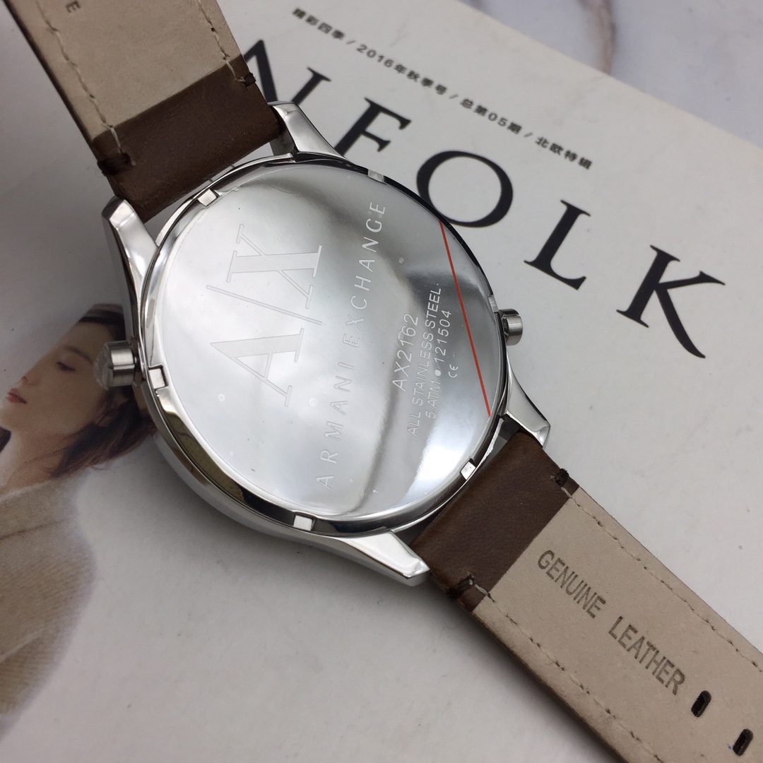 💰350裸表，正品 专柜维修！～Armani Exchange 阿玛尼旗下知名品牌～AX 专柜货，保真！两地时间.商务款AX2162大表盘48mm.三个色