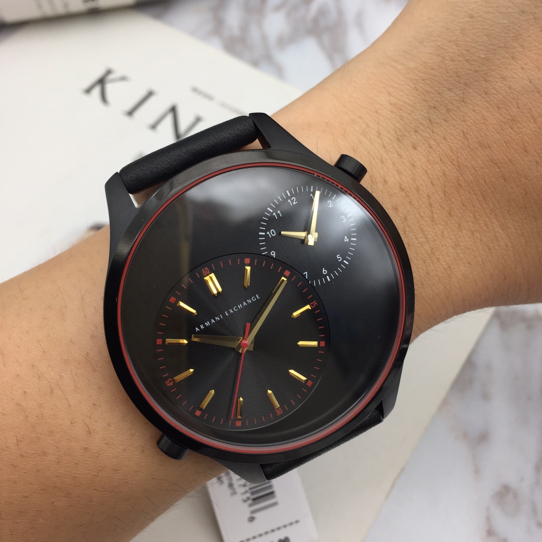 💰350裸表，正品 专柜维修！～Armani Exchange 阿玛尼旗下知名品牌～AX 专柜货，保真！两地时间.商务款AX2168大表盘48mm.三个色
