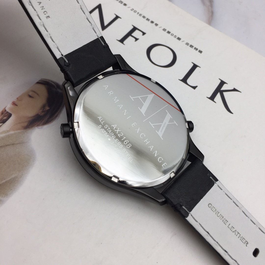 💰350裸表，正品 专柜维修！～Armani Exchange 阿玛尼旗下知名品牌～AX 专柜货，保真！两地时间.商务款AX2168大表盘48mm.三个色