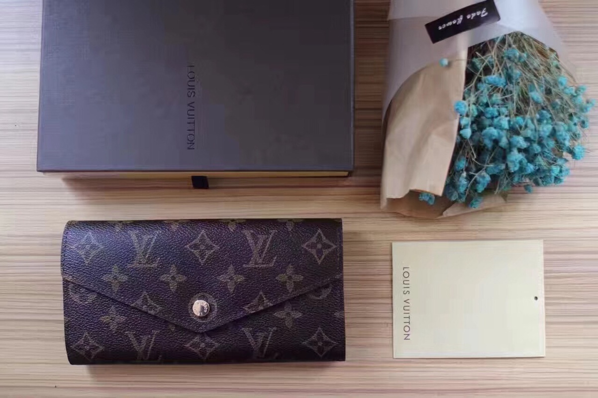 エレガントなモノグラム帆布の信封式財布