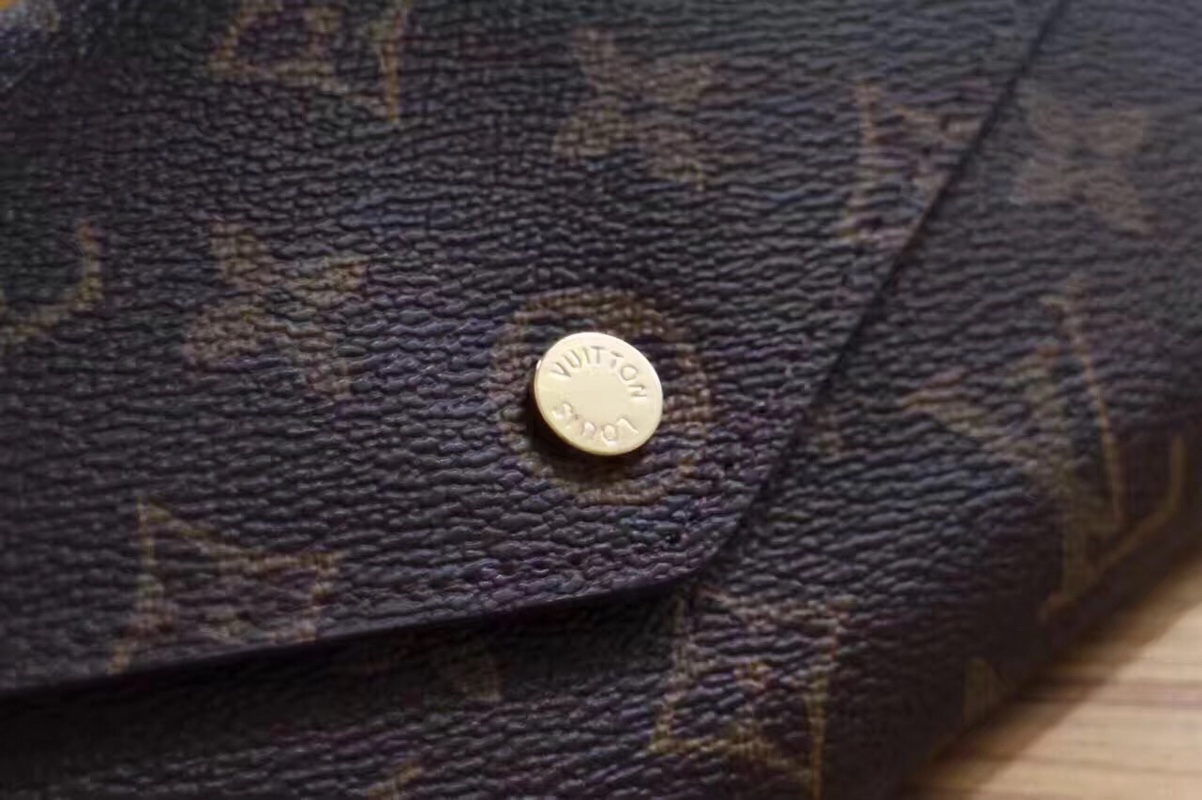 エレガントなモノグラム帆布の信封式財布